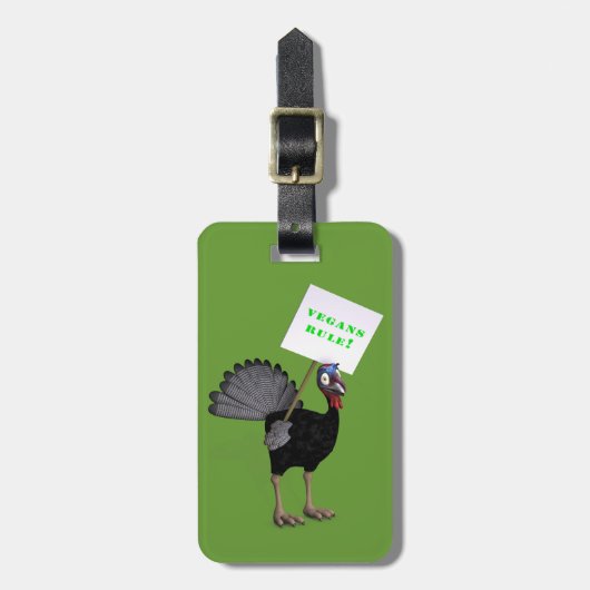 Veganer regieren! gepäckanhänger (Vorderseite vertikal)