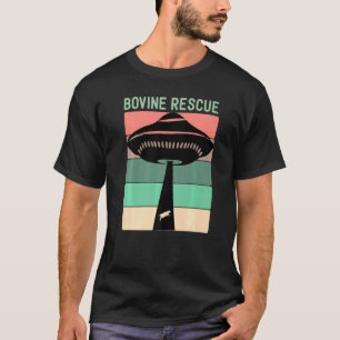 Veganer Rinderretter Außerirdischer Ufo Kuh Entfüh T-Shirt