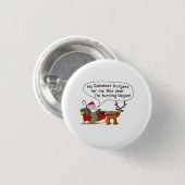 Veganer Santa Santa Santa Santa Santa Button (Vorne & Hinten)