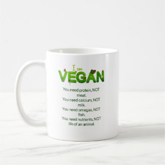 Veganer Slogan. Kaffeetasse