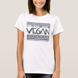 Veganer/Stammes- Druck T-Shirt