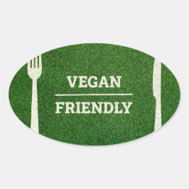 Veganer Sticker im Rugby-Stil