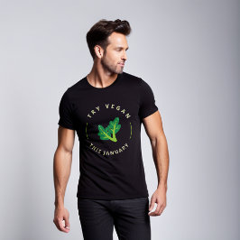 Veganer T - Shirt im Januar