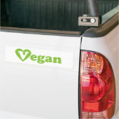 Veganer Text Grünes Herz Autoaufkleber (Auf Lkw)