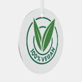 Veganer Text Ornament Aus Metall (Vorderseite Rechts)