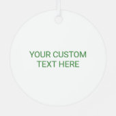 Veganer Text Ornament Aus Metall (Rückseite)