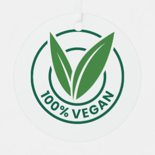 Veganer Text Ornament Aus Metall