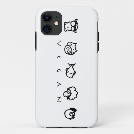 Veganer Tiertelefon IPhone Fall Case-Mate iPhone Hülle (Rückseite)