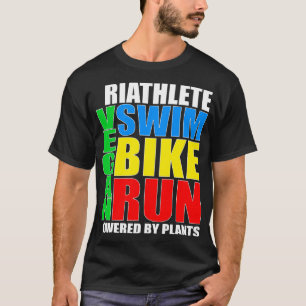 Veganer Triathlete Reiten T-Shirt