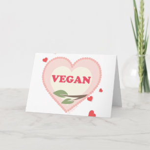 Veganer Valentinstag Feiertagskarte