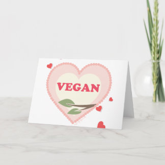 Veganer Valentinstag Feiertagskarte