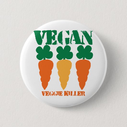 Veganer Veggiemörder Button (Vorderseite)