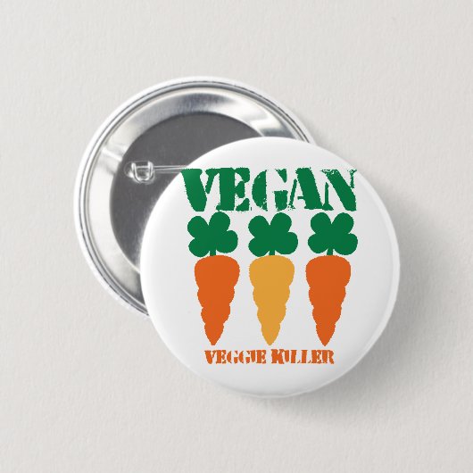 Veganer Veggiemörder Button (Vorne & Hinten)
