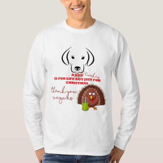 Veganer Weihnachtsjumper Langarm T-Shirt (Vorderseite)