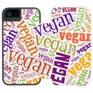 "Veganer" Wort-Wolke Mosaik iPhone 6 Incipio Watson™ iPhone 5 Geldbörsen Hülle