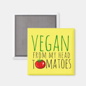 Veganer Wortwitz-Magnet Magnet (Vorderseite/Rückseite)