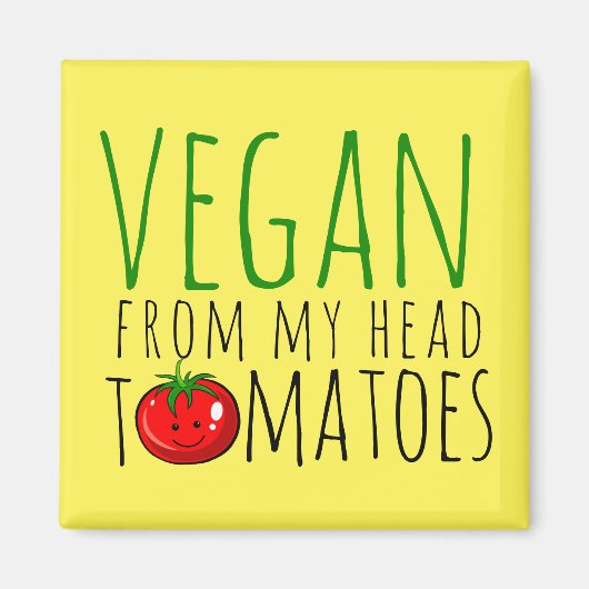 Veganer Wortwitz-Magnet Magnet (Vorne)