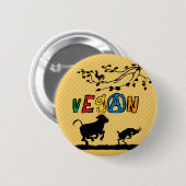 Veganes Abzeichen Button (Vorne & Hinten)