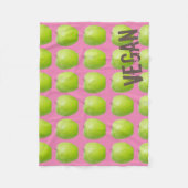 Veganes Apfelmuster für Vegetarier-Liebhaber Fleecedecke (Vorderseite)