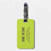 Veganes Apfelmuster für Vegetarier-Liebhaber Gepäckanhänger (Rückseite vertikal)