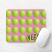 Veganes Apfelmuster für Vegetarier-Liebhaber Mousepad (Mit Mouse)
