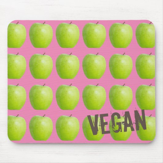 Veganes Apfelmuster für Vegetarier-Liebhaber Mousepad (Vorne)