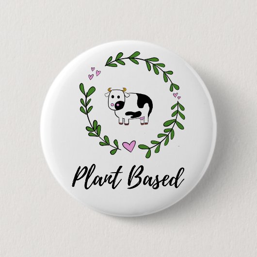 Veganes Button, Pflanze basierte Button (Vorderseite)