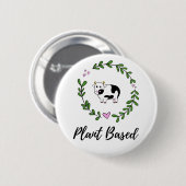 Veganes Button, Pflanze basierte Button (Vorne & Hinten)