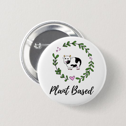 Veganes Button, Pflanze basierte Button (Vorne & Hinten)