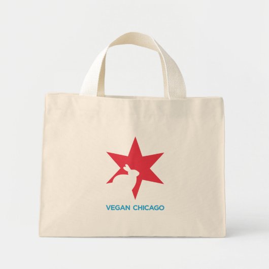 Veganes Chicago Farblogo auf Tasche (Vorne)