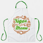 Veganes Cook Koch Menü mit festlicher Grafik Schürze (Vorderseite)
