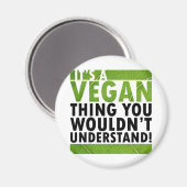 Veganes Ding Magnet (Vorderseite/Rückseite)