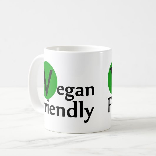 Veganes freundliches kaffeetasse (Vorderseite Links)
