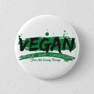Veganes FriedensLiebe-Mitleid Button