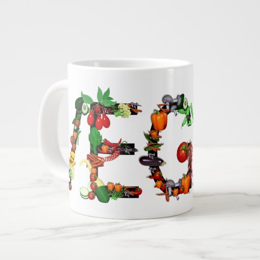 Veganes Gemüse Jumbo-Tasse (Vorderseite Links)