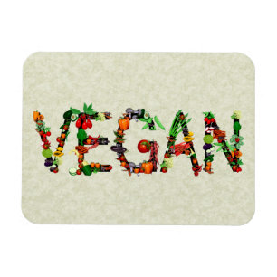 Veganes Gemüse Magnet