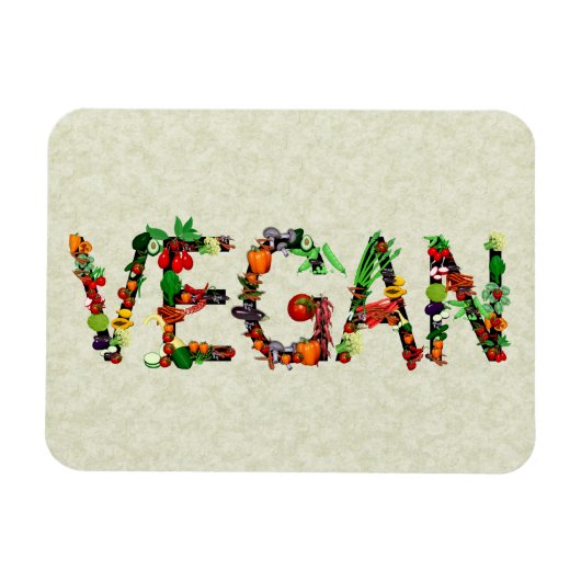 Veganes Gemüse Magnet (Horizontal)
