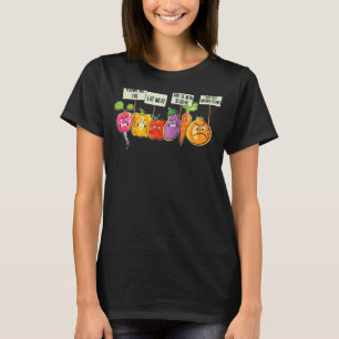 Veganes Gemüse und Obst, das gegen Vega protestier T-Shirt