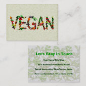 Veganes Gemüse Visitenkarte (Vorne/Hinten)