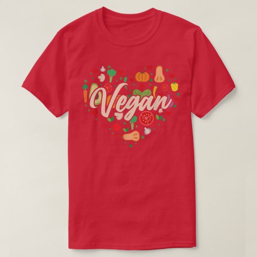 Veganes Gemüseherz T-Shirt (Design vorne)