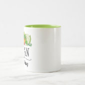 Veganes Geschenk Personalisiert Zweifarbige Tasse (Mittel)