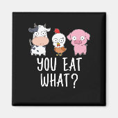 Veganes Geschenk Vegetarisches Geschenke Pflanze F Magnet (Vorne)