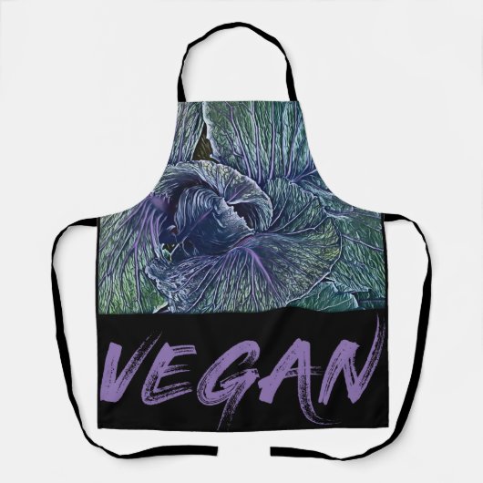 Veganes Geschenk Zwei-Tone-Kaffee-Tasse Schürze (Vorderseite)