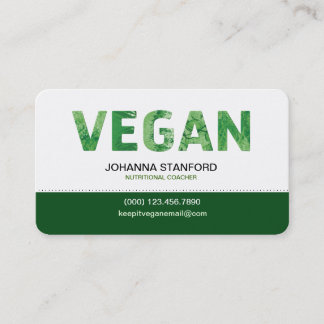 Veganes glückliches Zitat-Geschäft Visitenkarte