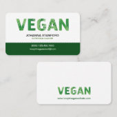 Veganes glückliches Zitat-Geschäft Visitenkarte (Vorne/Hinten)