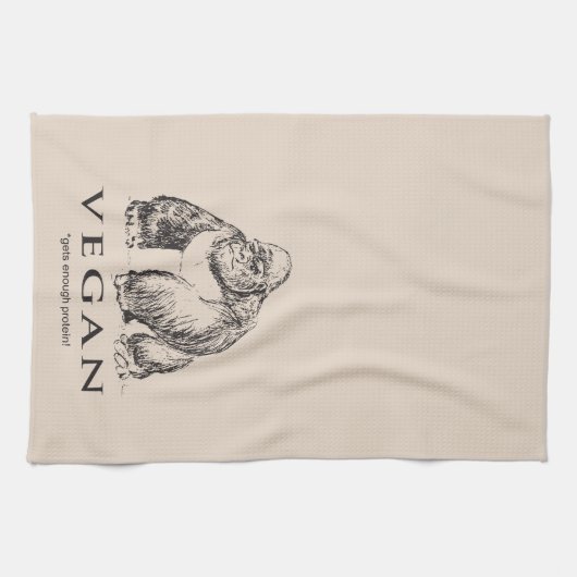 veganes Gorilla-Protein Geschirrtuch (Horizontal)