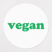 Veganes Grün und Weiß, modern Etiketten (Design 1)