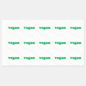 Veganes Grün und Weiß, modern Etiketten (Blatt)