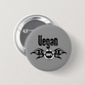 Veganes Grunge Winged Emblem Button (Vorne & Hinten)