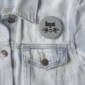 Veganes Grunge Winged Emblem Button (Beispiel)